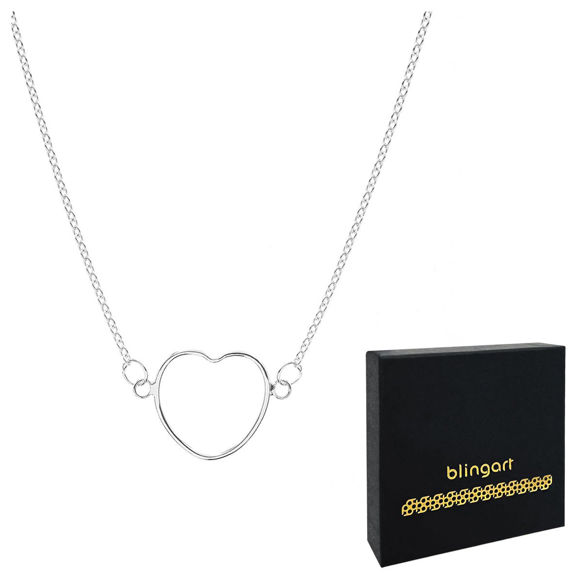 Srebrny naszyjnik serce srebro 925