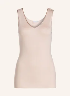 Hanro Top Cotton Seamless beige - Koszulki i topy damskie - miniaturka - grafika 1