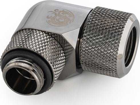 BitsPower Bitspower Advanced Multi-Link Adapter Anschluss 90 Grad G1/4 Zoll AG auf 12mm AD Hardtube - drehbar, schwarz