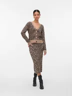Swetry damskie - Vero Moda Kardigan w kolorze beżowym - miniaturka - grafika 1