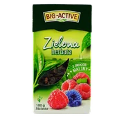 Herbata - Bio-Active Zielona z Maliną 100g herbata liściasta - miniaturka - grafika 1