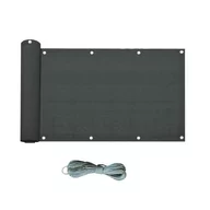 Parasole ogrodowe - Rebecca Mobili Ochrona przed wiatrem, powłoka balkonowa, Hdpe, szary antracyt, oddychająca ochrona przed ochrona UV 0,9x5 m - miniaturka - grafika 1