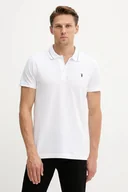 Koszulki męskie - Trussardi polo bawełniane męski kolor biały gładki G5018000026N - miniaturka - grafika 1