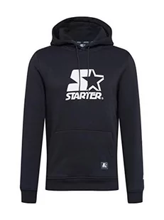 Starter Black Label Męska bluza z kapturem z logo, męska bluza z logo z przodu w 11 różnych kolorach, rozmiar S-XXL, czarny, L - Bluzy męskie - miniaturka - grafika 1