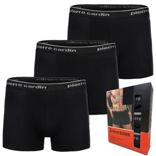 Bokserki męskie 3 PARY bawełniane sportowe PIERRE CARDIN BOXER - M - Majtki męskie - miniaturka - grafika 1