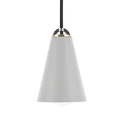 Lampy sufitowe - Beliani Lampa wisząca szara CARES - miniaturka - grafika 1