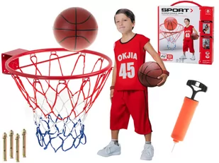 Tarcza tablica koszykówki piłka kosz obręcz metal - Zabawki i gry sportowe - miniaturka - grafika 1