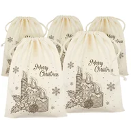 Ozdoby bożonarodzeniowe - ZESTAW ŚWIĄTECZNYCH WORKÓW PREZENTOWYCH POD CHOINKĘ NA GWIAZDKĘ MIKOŁAJKI ŚWIECE - miniaturka - grafika 1