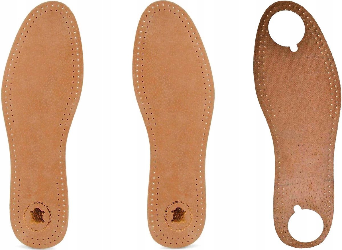 G10-73 BRĄZOWE CIENKIE 1mm SKÓRZANE WKŁADKI DO BUTÓW ZASTĘPCZE WYŚCIÓŁKI 44