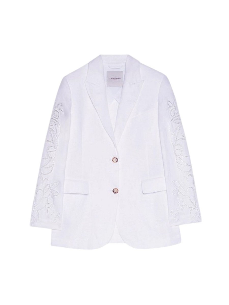 giacche damskie ermanno scervino - blazer - biały