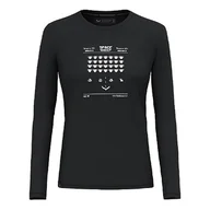 Koszulki i topy damskie - Salewa Pure Space Game Merino T-Shirt damski, Black Out, S - miniaturka - grafika 1