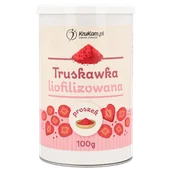 Owoce świeże i suszone - Truskawka liofilizowana proszek 100g - miniaturka - grafika 1