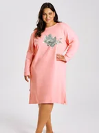 Bielizna nocna - Damska koszula nocna Patricia brzoskwinia Taro r.3XL - miniaturka - grafika 1