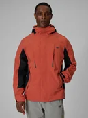 Kurtki i kamizelki sportowe męskie - 4F Kurtka trekkingowa membrana 10000 męska - pomarańczowa XXL - miniaturka - grafika 1