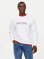Bluzy męskie - Pepe Jeans Bluza PM582699 Biały Regular Fit - miniaturka - grafika 1
