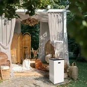 Ogrzewacze tarasowe - Ogrzewacz gazowy Patio Slim Light palnik ceramiczny gaz propan butan biały - miniaturka - grafika 1