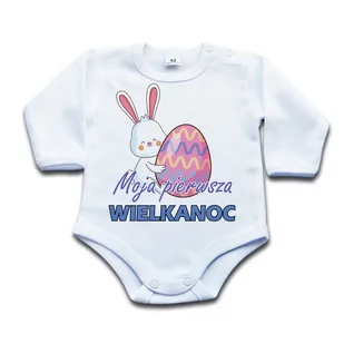 BODY Moja pierwsza Wielkanoc - zając 74 dł - Body dla niemowląt - miniaturka - grafika 1
