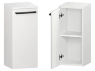 Szafki łazienkowe - Słupek Łazienkowy ATH 30 cm DD Lewy - Biały Mat - Uchwyty Czarne Matowe - miniaturka - grafika 1