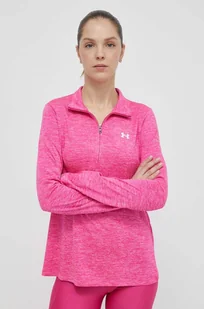 Under Armour bluza treningowa Tech 1 kolor różowy wzorzysta - Bluzy damskie - miniaturka - grafika 1