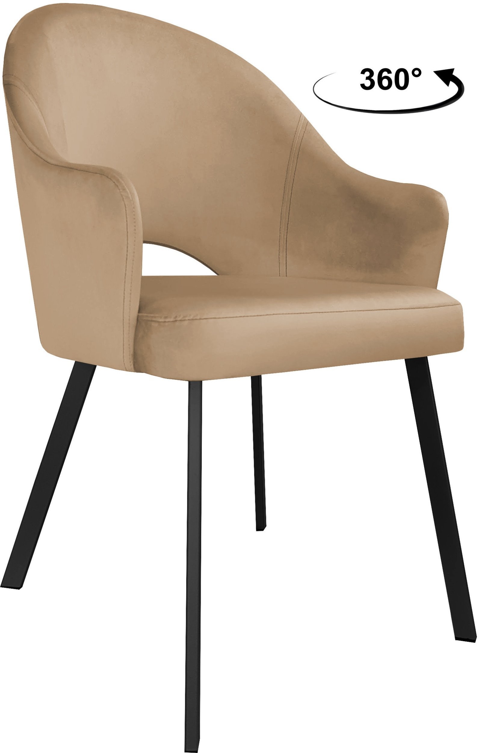 Krzesło obrotowe Velvet podstawa Profil czarna MG06