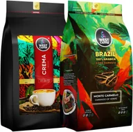 Kawa - Kawa Ziarnista ZESTAW 2KG Crema + Brazil 100% Arabica Świeżo Wypalona - miniaturka - grafika 1