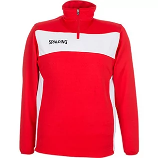 Koszulki i topy damskie - Spalding Spalding odzież teamsport evolution II 1/4 zip top męski długi rękaw, czerwony/biały, 3XL 300303304 - grafika 1