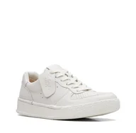 Półbuty damskie - Clarks Craft Cup Court [White Leather] - Rozmiar 38 - miniaturka - grafika 1