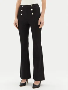 Motivi Spodnie materiałowe P040Q003468N Czarny Flare Fit - Spodnie damskie - miniaturka - grafika 1