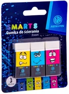 Przybory szkolne - Gumka do ścierania Pen Smart S Astra blister 3 sztuki - ASTRA art-pap - miniaturka - grafika 1