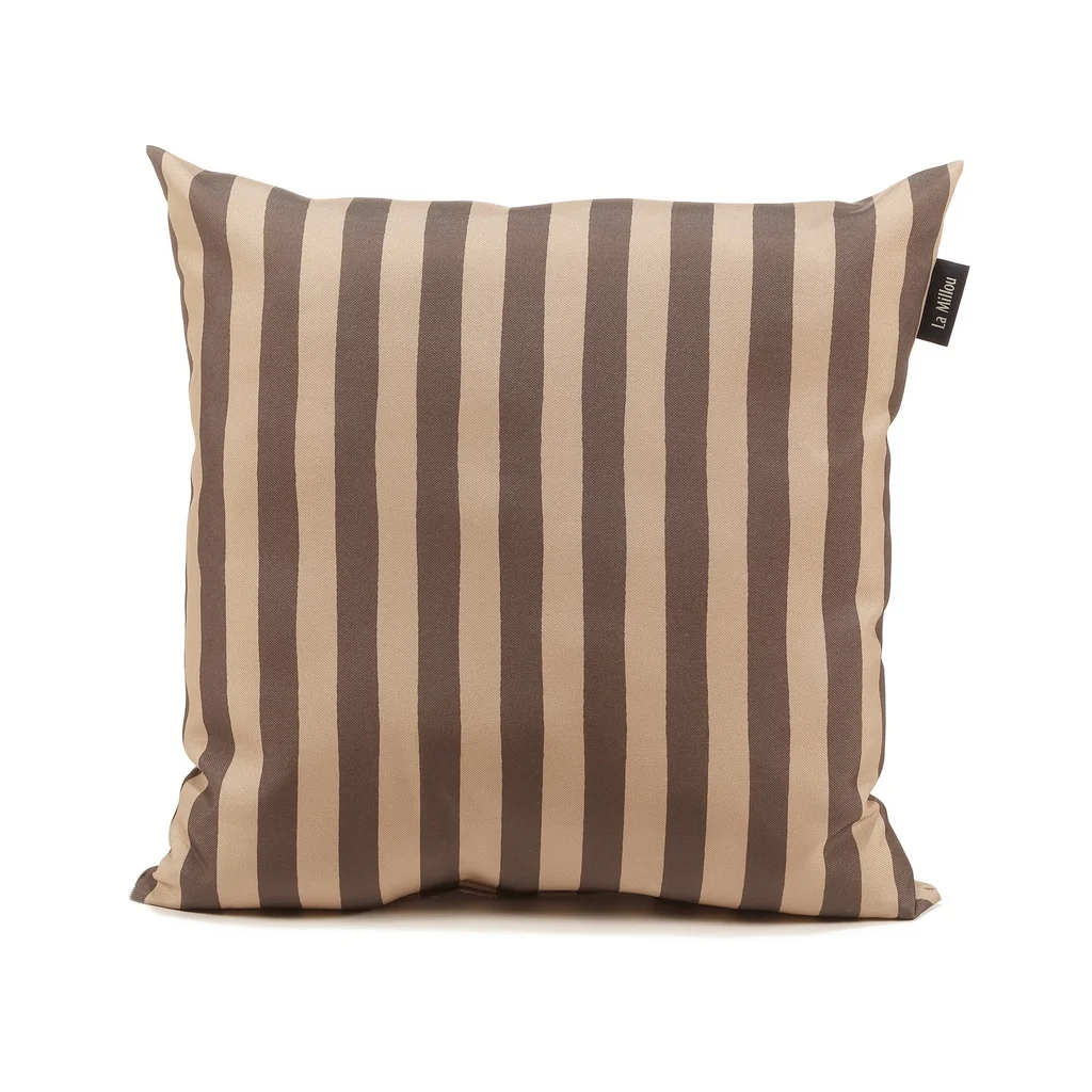 La Millou - Poduszka Ogrodowa STRIPES BROWN 50x50