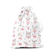 Torby szkolne - Worek na buty z etykietą Przewiewny BAWEŁNA Naturalna królik - miniaturka - grafika 1