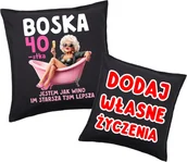 Poduszki dekoracyjne - PODUSZKA na 40 urodziny z życzeniami na 40 urodziny - miniaturka - grafika 1