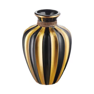 Wazon czarno złoty 27 cm xara villa italia - Wazony i flakony - miniaturka - grafika 1