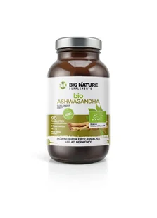 Big Nature Ashwagandha - suplement diety 90 tab. Bio - suplement - Układ nerwowy - miniaturka - grafika 1