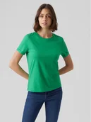 Koszulki i topy damskie - Vero Moda T-Shirt 10243889 Zielony Regular Fit - miniaturka - grafika 1