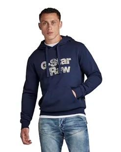 G-STAR RAW Męska bluza z kapturem Painted Graphic Sw Hooded, Niebieski (Sartho Blue D24664-d390-6067), XS - Bluzy męskie - miniaturka - grafika 1