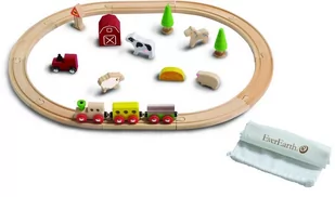 Drewniana kolejka Farma - 25 elementów - Zabawki interaktywne dla dzieci Drewniana kolejka Farma - 25 elementów - Zabawki interaktywne dla dzieci - miniaturka - grafika 1