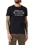 Koszulki męskie - Replay T-shirt męski, 098 BLACK, L - miniaturka - grafika 1