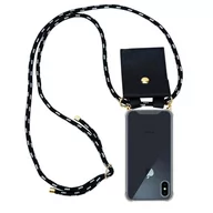 Etui i futerały do telefonów - Łańcuszek Pokrowiec Do Apple iPhone XS MAX w CZARNE SREBRO Etui Obudowa Case Cover Ochronny Cadorabo - miniaturka - grafika 1