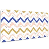 Podkładki na biurko - Mata na biurko Malowane geometryczne zygzaki 100x50 cm - miniaturka - grafika 1