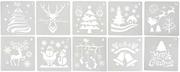 Ozdoby bożonarodzeniowe - Szablony do sztucznego śniegu - 2 szt. - miniaturka - grafika 1