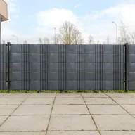 Parawany - vidaXL vidaXL Parawany balkonowe, 10 szt., antracytowe, 255x19 cm, rattan PE - miniaturka - grafika 1