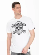 Koszulki męskie - Koszulka Skull Wear Biała XL - miniaturka - grafika 1