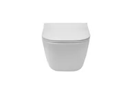 Miski WC - Roca Gap Zestaw Toaleta WC podwieszana Rimless bez kołnierza + deska wolnoopadająca biały A34H473000 - miniaturka - grafika 1