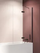 Parawany nawannowe - Parawan wannowy kolor czarny mat prawy 120x150 P-0238-WL Nesta Black New Trendy - miniaturka - grafika 1