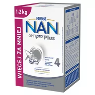 Mleko modyfikowane - NAN OPTIPRO PLUS 4 PRODUKT NA BAZIE MLEKA 1,2 KG (2 X 600 G) - miniaturka - grafika 1