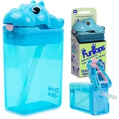 Plecaki szkolne i tornistry - Drink In The Box Kwadratowy Bidon Fun Tops Tritan 235ml Hipopotam - miniaturka - grafika 1