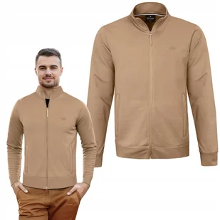 BLUZA Męska Rozpinana bez Kaptura na Lato Nieocieplana JASNY BRĄZ PakoJeans - Bluzy męskie - miniaturka - grafika 1