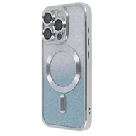 Etui i futerały do telefonów - Etui TECTO SHIELD SparkleFlex Mag do Apple iPhone 15 Pro Srebrny Gradient - miniaturka - grafika 1