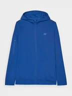 Bluzy sportowe męskie - Męska bluza dresowa rozpinana 4F 4FRAW24TSWSM1823 - niebieska - miniaturka - grafika 1
